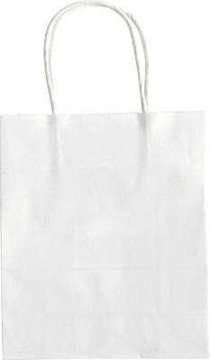 Tas folia kraft 110gr 18x21x8cm 20 stuks wit