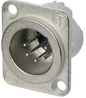 Neutrik NC5MD-LX XLR-connector Flensstekker, contacten recht Aantal polen: 5 Zilver 1 stuk(s) - thumbnail