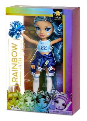 Rainbow High cheerleaderpop Skyler Bradshaw junior 28 cm blauw