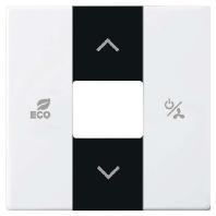 Busch-Jaeger Free@home centraalplaat voor kamerthermostaat fan-coil, studiowit - thumbnail