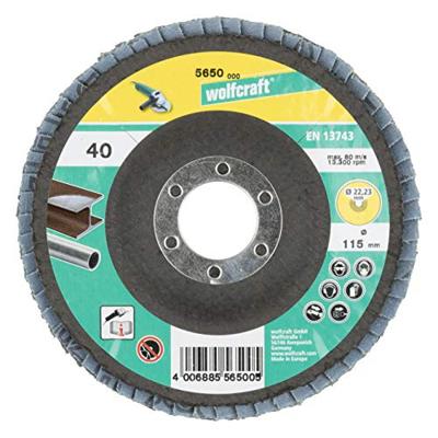 Wolfcraft Slijplamellenschijf | Ø155mm | 40 | 1 stuk - 5650000 Wolfcraft Slijplamellenschijf | Ø155mm | 40 | 1 stuk - 5650000