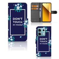 Xiaomi Redmi Note 13 5G Portemonnee Hoesje Flowers Blue DTMP | Portemonnee hoesje - thumbnail