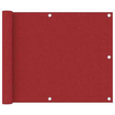 Balkonscherm 75x300 cm oxford stof rood Balkonscherm 75x300 cm oxford stof rood