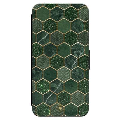 iPhone 16 flipcase - Green cubes iPhone 16 flipcase - Green cubes