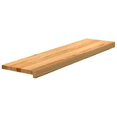 Traptreden 2 st 100x25x2 cm massief eikenhout lichtbruin - thumbnail