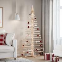 Kerstdecoratie kerstboom 180 cm massief grenenhout - thumbnail