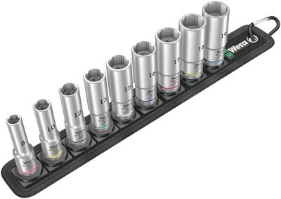 Wera Belt B - Deep 1 Doppen set, met 3/8" -aandrijving - 05004545001