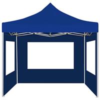 VidaXL Partytent inklapbaar met wanden 2x2 m aluminium blauw - thumbnail
