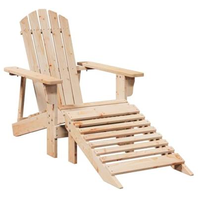Stoel Adirondack met voetenbank massief vurenhout Stoel Adirondack met voetenbank massief vurenhout