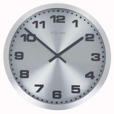 NeXtime klok 2906zw mercure, ø25 cm, wall, silver