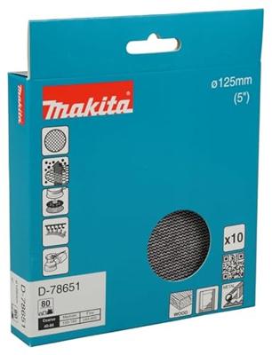 Makita Schuurgaasschijf 125mm A80 velcro | 10 Stuks - D-78651 Makita Schuurgaasschijf 125mm A80 velcro | 10 Stuks - D-78651