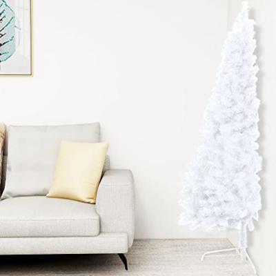 VidaXL Kunstkerstboom met standaard half 240 cm pvc groen