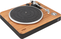 HOUSE OF MARLEY Stir It Up Turntable Turntable, 45/33 Turns, aluminiumlegering plaat, stijve metalen arm, Audio-Technica MM Cartridge, hout/zwart - thumbnail