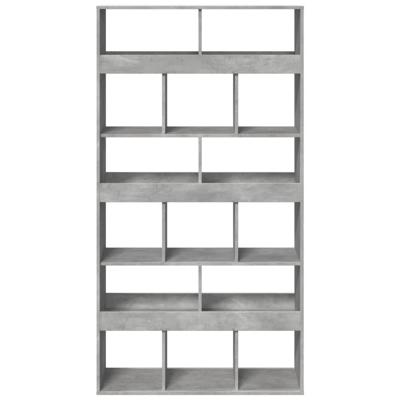 Kamerscherm 100x33x187,5 cm bewerkt hout betongrijs - thumbnail
