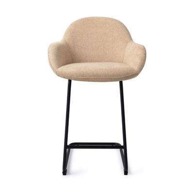 Jesper Home Barkruk 'Kushi' Arch Black, kleur Desert Dunes (zithoogte 68cm)