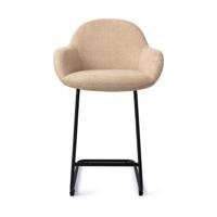 Jesper Home Barkruk 'Kushi' Arch Black, kleur Desert Dunes (zithoogte 68cm) - thumbnail