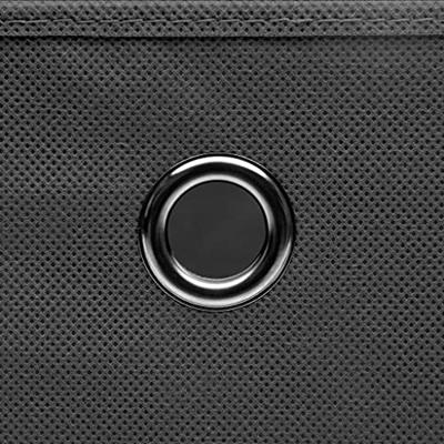 Opbergboxen met deksel 4 st 32x32x32 cm stof grijs Opbergboxen met deksel 4 st 32x32x32 cm stof grijs