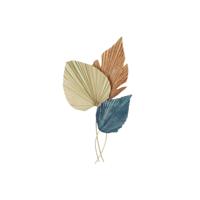 Wanddecoratie DKD Home Decor Metaal Multicolour Modern Blad van een plant (49 x 12,7 x 103 cm) - thumbnail