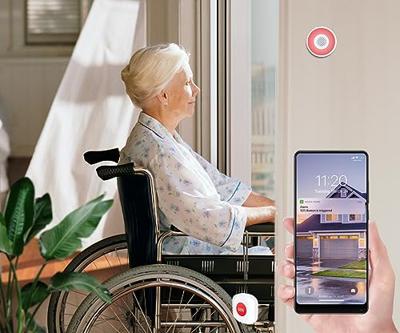 WOOX r7052 smart sos button, wifi 2.4 ghz, zigbee 3.0, amazon alexa/ google assistant, 30m, white