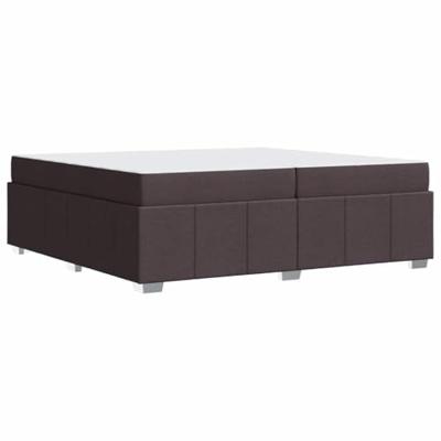Bedframe met matras Donkerbruin 200 x 200 cm Stof