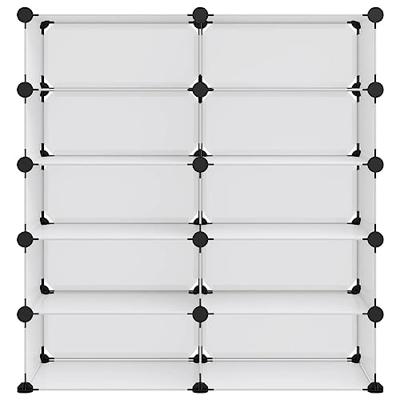 VidaXL Schoenenrek 84x32x88,5 cm polypropeen transparant