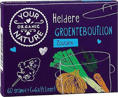 Your Organic Nat Heldere Groentebouillon Zoutarm Bio (60g) Your Organic Nat Heldere Groentebouillon Zoutarm Bio (60g)