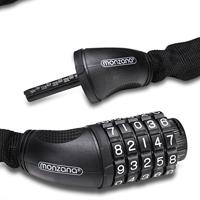 Fietsslot 90cm met cijfercode en sterke ketting - thumbnail