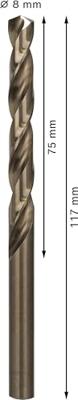 Bosch Accessoires Metaalboren HSS-Co, Standard 8 x 75 x 117 mm 5st - 2608585894 - thumbnail