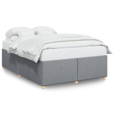 Bedframe zonder matras stof lichtgrijs 160x200 cm Bedframe zonder matras stof lichtgrijs 160x200 cm