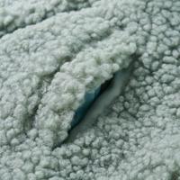 Kinderjas met capuchon teddy 92 kunstvacht mintgroen - thumbnail