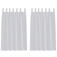 VidaXL Voile gordijn 2 pcs lichtgrijs 175 x 140 cm polyester - thumbnail