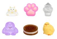 Tataba Squishy - Verzamelobject - Ondoorzichtige verpakking met zelf aan te brengen flockpoeder - Accessoires - 18 stuks om te verzamelen - thumbnail