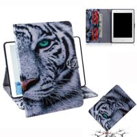 Tiger patroon horizontale Flip lederen case voor Amazon Kindle Paperwhite 4 (2018)/3/2/1 met houder & Card slot & portemonnee - thumbnail