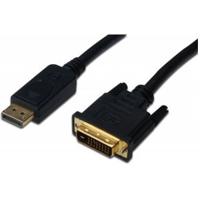 Digitus AK-340301-020-S DisplayPort-kabel DisplayPort / DVI Adapterkabel DisplayPort-stekker, DVI-D 24+1-polige stekker 2.00 m Zwart Schroefbaar - thumbnail