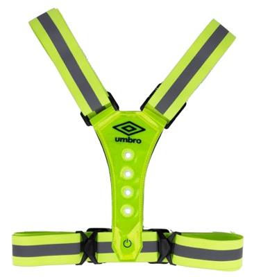 Umbro Reflecterend Hardloopvest + LED Verlichting Geel/Zwart - thumbnail