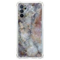 OPPO A16 | A16s | A54s Anti-Shock Hoesje Marmer Grijs - thumbnail