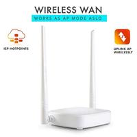 Tenda N301 WLAN-router voor aansluiting op de kabel-/DSL of glasvezelmodem (300 Mbit/s via WLAN, 3x LAN-poorten, WPS, voor 4K/HD Videostreaming & online games), wit - thumbnail