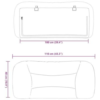 Hoofdbordkussen 100 cm stof crmekleurig Hoofdbordkussen 100 cm stof crmekleurig