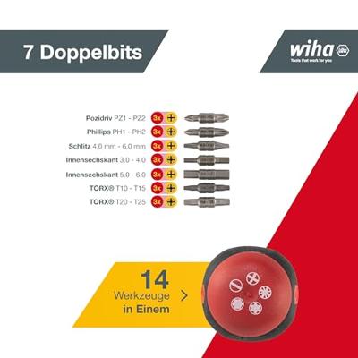 Wiha Schroevendraaier | met bitmagazijn | Stubby 43613 - thumbnail