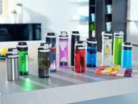 Leifheit 3263 flip tritan drinkfles 550 ml rood - thumbnail