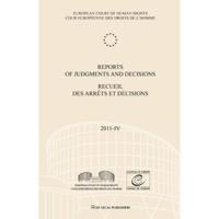 Reports of judgments and decisions; Recueil des arrêts et décisionsj - Paperback (9789462401761) - thumbnail