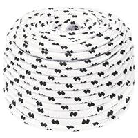 VidaXL Boottouw gevlochten 6 mmx25 m polyester wit - thumbnail