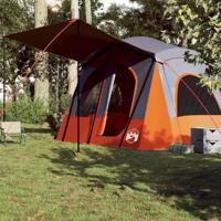 VidaXL Tent 5-persoons waterdicht grijs en oranje - thumbnail