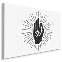 Schilderij - Ohm teken, Boeddha, Premium Print - thumbnail