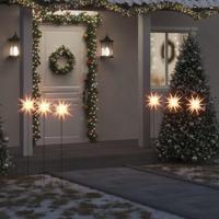 VidaXL Kerstlampen met grondpin en led's 3 st 35 cm wit - thumbnail