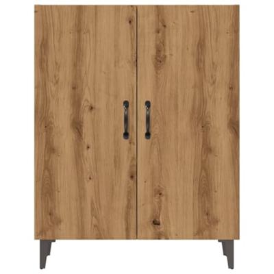 Dressoir 70x34x90 cm bewerkt hout artisanaal eikenkleur