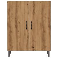 Dressoir 70x34x90 cm bewerkt hout artisanaal eikenkleur - thumbnail