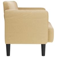 Loveseat bank 109 cm corduroy stof lichtgroen grijs - thumbnail