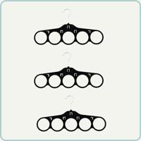 Nordix Riemhanger 3 stuks Zwart Ophanger voor Sjaals en Riemen Orga... - thumbnail