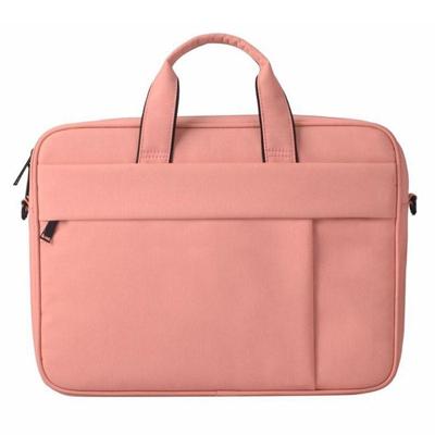 DJ03 waterdichte Anti-Scratch anti-diefstal een-schouder handtas voor 15 6 inch laptops met koffer riem (roze)